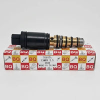 AC compressor sensor for Toyota Camry 2.5 2020, BQ Original; black plastic body with brass fittings.
