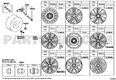 مخطط أو صورة حساس ضغط الإطارات تويوتا 42607-06020 | Toyota TPMS Sensor