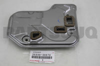 Transmission strainer 35330-30070 for Toyota LS430 (2001-2006); metallic housing with brown gaskets