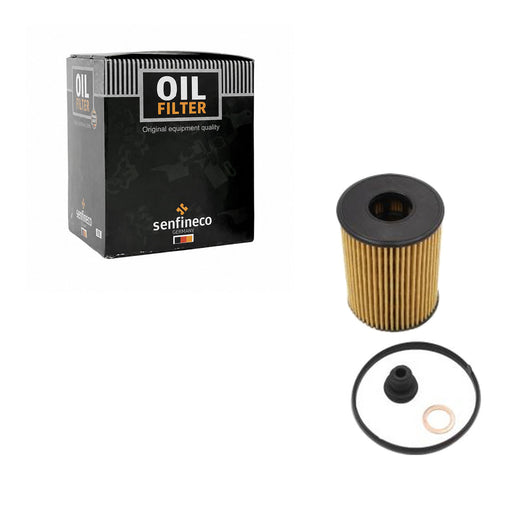 SENFINECO Oil Filter | OEM 26350-2T000 | Genesis G80 2021-2025 GV70 2022-2025 GV80 2021-2025 Kia — SENFINECO carton and exact product filter