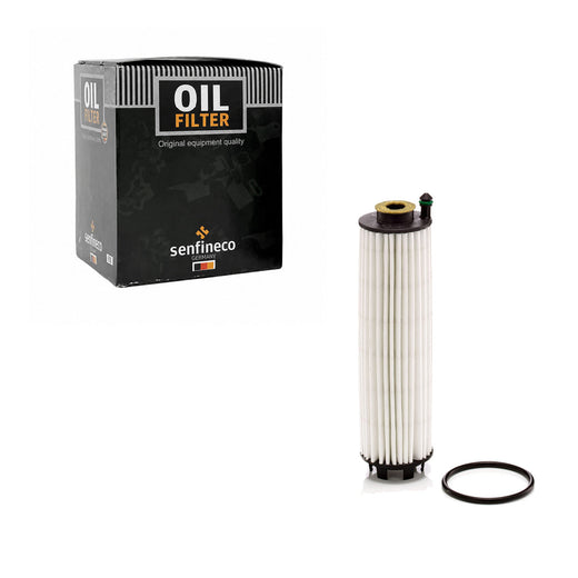 SENFINECO Oil Filter | OEM A2541840600 | Mercedes-Benz C-Class W206 2021+ CLE W236 2023+ E-Class W214 2023+ GLC — SENFINECO carton and exact product filter