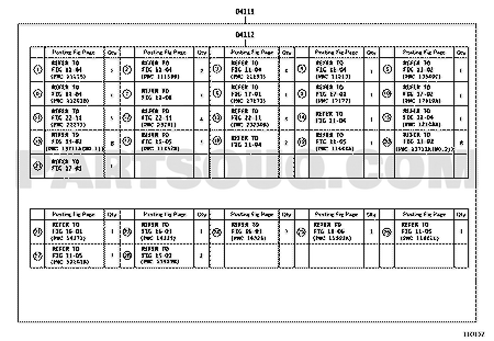 موضع طقم الجوانات 04112-37077 في مخطط كورولا 2ZR-FE | Toyota Corolla EPC diagram