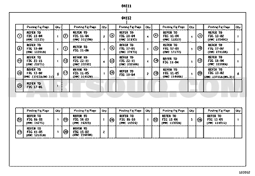 موضع طقم الجوانات 04112-37077 في مخطط كورولا 2ZR-FE | Toyota Corolla EPC diagram