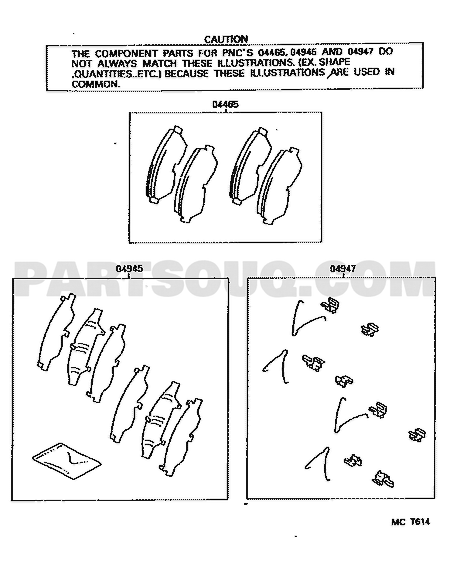 مخطط كتالوج تويوتا لرقم OEM 04947-26030، موضع 04947 | Toyota EPC diagram for OEM 04947-26030, callout 04947