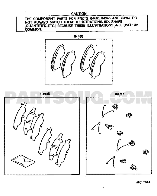 مخطط كتالوج تويوتا لرقم OEM 04947-26030، موضع 04947 | Toyota EPC diagram for OEM 04947-26030, callout 04947