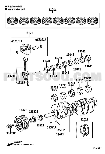 Toyota EPC diagram for 11011-38050 callout 11011
