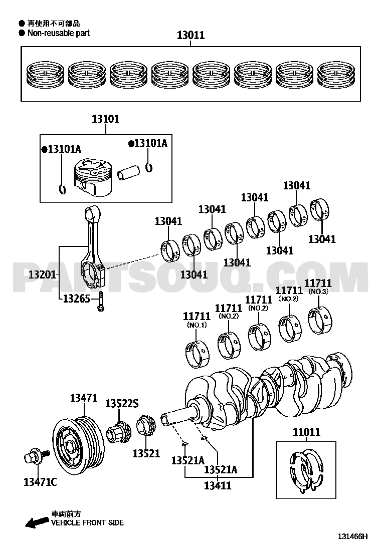 Toyota EPC diagram for 11011-38050 callout 11011