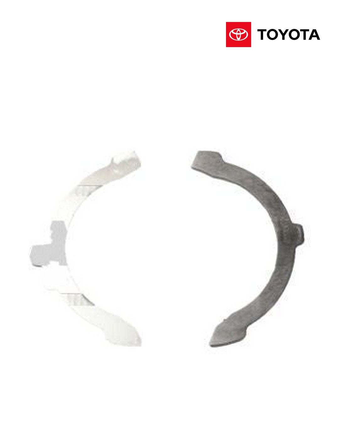 طقم وردات دفع عمود المرفق تويوتا الأصلي، OEM 11011-75020، موضع الكتالوج 11011 | Genuine Toyota crankshaft thrust washer set, EPC callout 11011