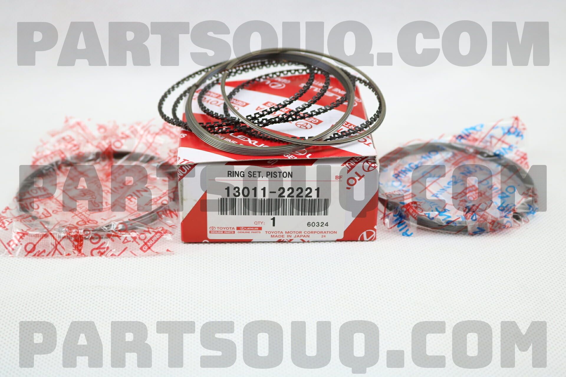طقم شنابر بساتم قياس عادي تويوتا 13011-22221 | Genuine Toyota Standard Piston Ring Set
