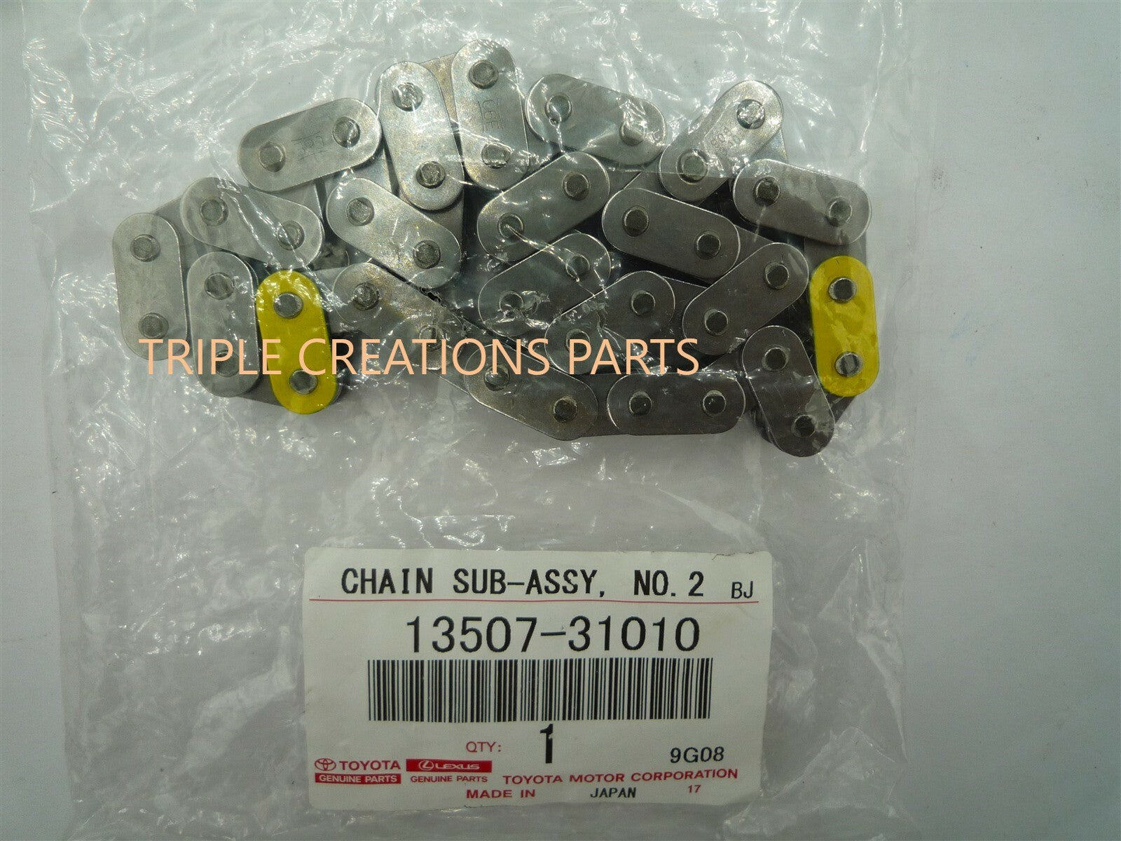 سلسلة توقيت رقم 2 تويوتا الأصلية، OEM 13507-31010، موضع الكتالوج 13507 | Genuine Toyota timing chain No. 2, EPC callout 13507