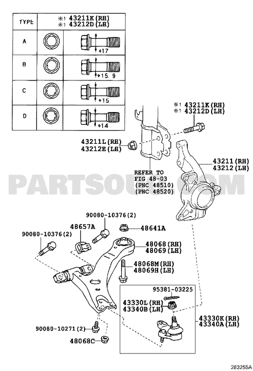 مخطط Toyota EPC للقطعة 43340-09170 – الموضع 43340A | Toyota EPC callout 43340A