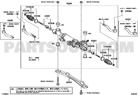 مخطط موضع تي رود يمين لكزس 45460-59085 | Lexus EPC tie rod RH diagram