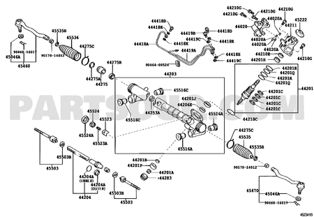 مخطط تي رود أمامي يسار لكزس رقم 45470-59045 | Tie Rod Diagram