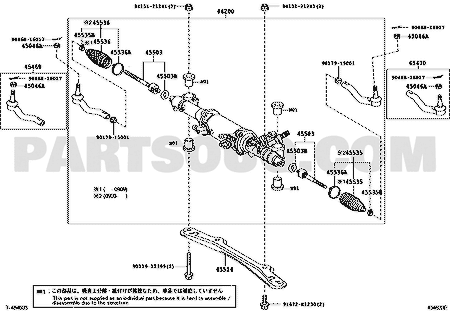 مخطط موضع تي رود يسار لكزس 45470-59095 | Lexus EPC tie rod LH diagram