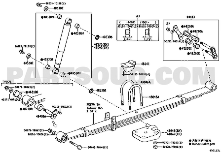 Toyota EPC diagram for 48341-0K010 callout 48341