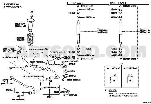 مخطط موضع المساعد الأمامي تويوتا 48511-69676 | Toyota EPC front shock diagram
