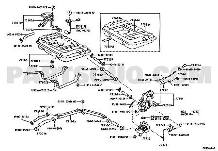 Toyota EPC diagram for 77730-60012, callout 77730