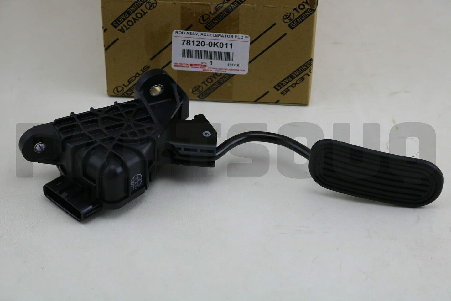 دعسة بنزين تويوتا أصلية 78120-0K011 مع علبة وملصق الوكالة | Genuine Toyota accelerator pedal assembly 78120-0K011 with OEM box and label