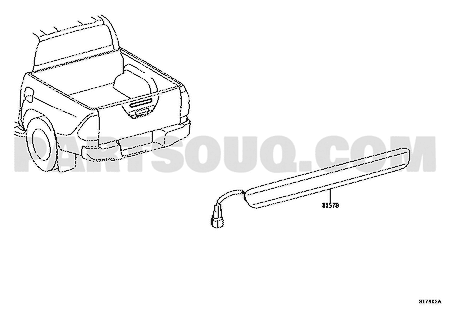 مخطط تويوتا لموضع لمبة الفرامل 81570-0K100 | Toyota EPC diagram