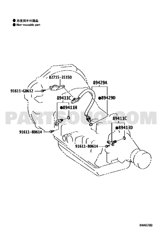 مخطط موضع حساس سرعة ناقل الحركة 89411-50010 | Toyota EPC diagram