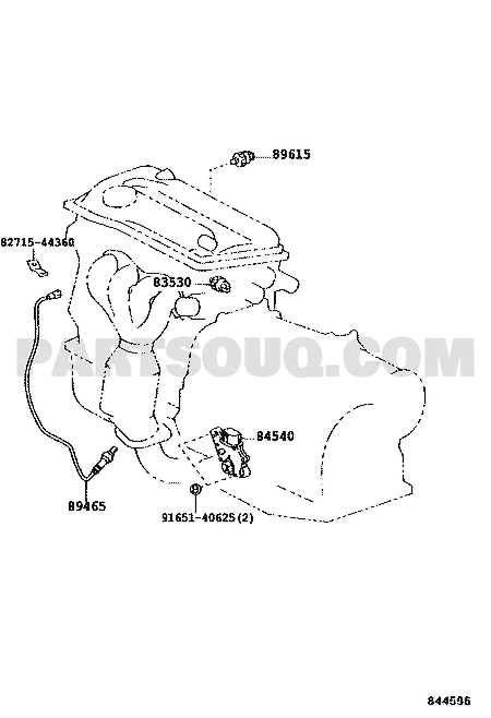 موضع حساس الطرق 89615-44010 في مخطط تويوتا | Toyota EPC location diagram