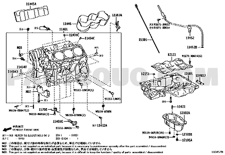 مخطط موضع حساس الكرنك تويوتا 90919-05057 | Toyota EPC crankshaft sensor diagram